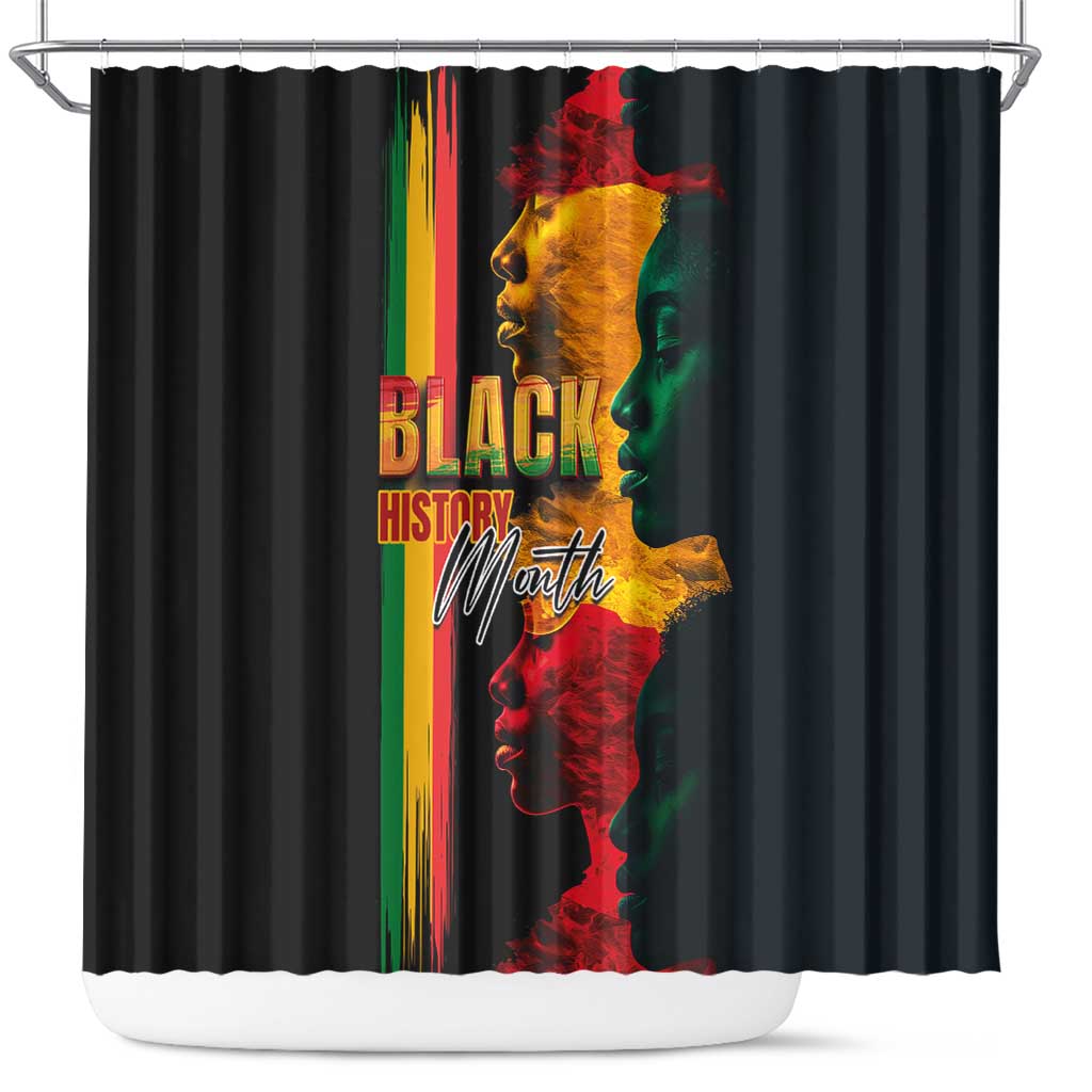 Afro - Black History Month Shower Curtain Black Soul - I'm Black Every Month