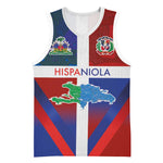 Hispaniola Basketball Jersey Haiti and Dominican Republic Emblems and Flag Style - African Pride