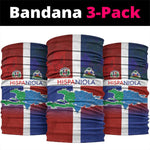 Hispaniola Neck Gaiter Haiti and Dominican Republic Emblems and Flag Style LT03