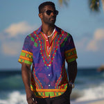 Haiti Hawaiian Shirt Choeblack Dashiki Style Blue Color
