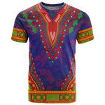 Haiti T shirt Choeblack Dashiki Style Blue Color