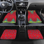 Haiti Car Mats Choeblack Dashiki Style Red Color