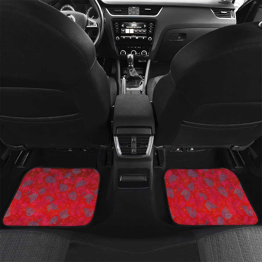 Haiti Car Mats Choeblack Dashiki Style Red Color