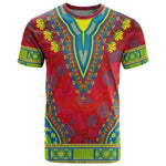 Haiti T shirt Choeblack Dashiki Style Red Color