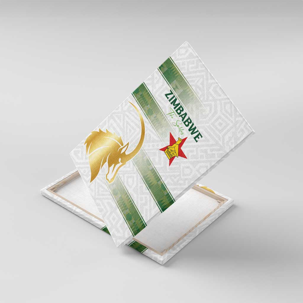 Zimbabwe Rugby Champions of Africa Canvas Wall Art The Gold Sables Version - African Pride
