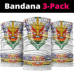 Haiti Flag Neck Gaiter Traditional Dashiki White Color LT03