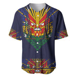 Haiti Flag Baseball Jersey Traditional Dashiki Black Color