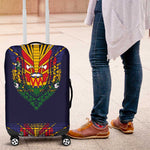 Haiti Flag Luggage Cover Traditional Dashiki Black Color