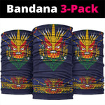 Haiti Flag Neck Gaiter Traditional Dashiki Black Color LT03