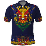 Haiti Flag Polo Shirt Traditional Dashiki Black Color