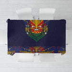 Haiti Flag Tablecloth Traditional Dashiki Black Color