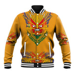 Haiti Flag Baseball Jacket Traditional Dashiki Yellow Color