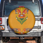 Haiti Flag Spare Tire Cover Traditional Dashiki Yellow Color