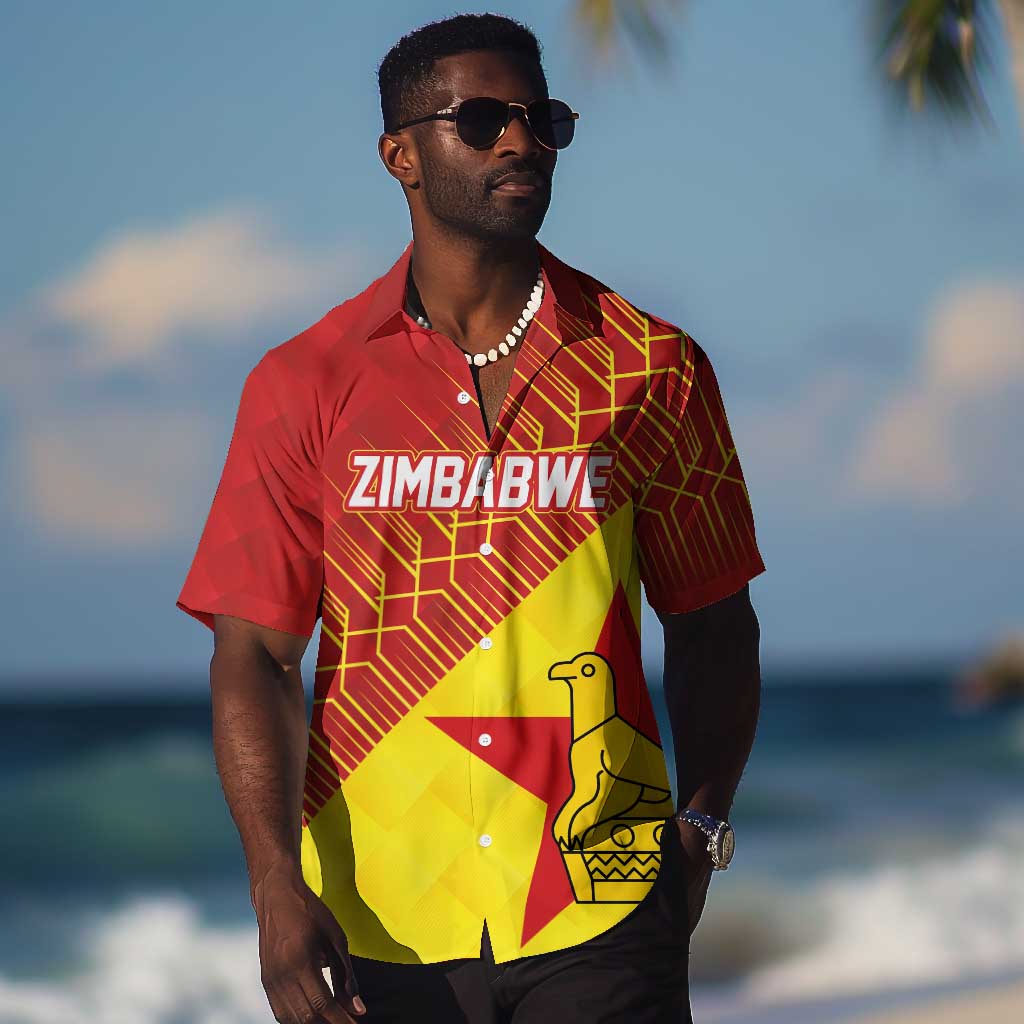 Custom Zimbabwe Cricket Hawaiian Shirt Flame Warriors Zimbabwe Spirit - African Pride