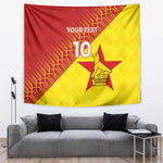 Custom Zimbabwe Cricket Tapestry Flame Warriors Zimbabwe Spirit - African Pride