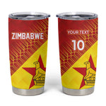Custom Zimbabwe Cricket Tumbler Cup Flame Warriors Zimbabwe Spirit - African Pride