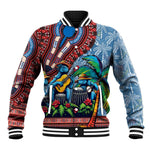 Afro-Caribbean Baseball Jacket African Dashiki Style with Caribbean Music with Blue Iguanas - African Pride