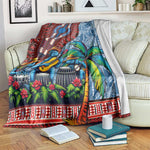 Afro-Caribbean Blanket African Dashiki Style with Caribbean Music with Blue Iguanas - African Pride