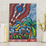 Afro-Caribbean Canvas Wall Art African Dashiki Style with Caribbean Music with Blue Iguanas - African Pride