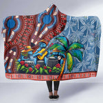 Afro-Caribbean Hooded Blanket African Dashiki Style with Caribbean Music with Blue Iguanas - African Pride
