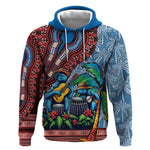 Afro-Caribbean Hoodie African Dashiki Style with Caribbean Music with Blue Iguanas - African Pride