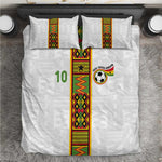 Ghana National Football Custom Bedding Set Kente Motifs Sporty Style - African Pride
