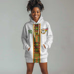 Ghana National Football Custom Hoodie Dress Kente Motifs Sporty Style - African Pride