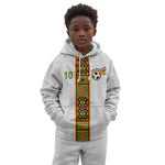 Ghana National Football Custom Kid Hoodie Kente Motifs Sporty Style - African Pride