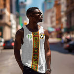 Ghana National Football Custom Men Tank Top Kente Motifs Sporty Style - African Pride