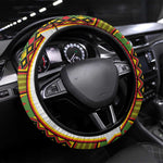 Ghana National Football Steering Wheel Cover Kente Motifs Sporty Style - African Pride