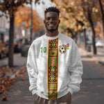 Ghana National Football Custom Sweatshirt Kente Motifs Sporty Style - African Pride