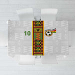 Ghana National Football Custom Tablecloth Kente Motifs Sporty Style - African Pride