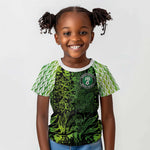 Nigeria National Football Custom Kid T shirt Super Eagles-Shoulders Sleeves Armor - African Pride