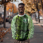 Nigeria National Football Custom Sweatshirt Super Eagles-Shoulders Sleeves Armor - African Pride