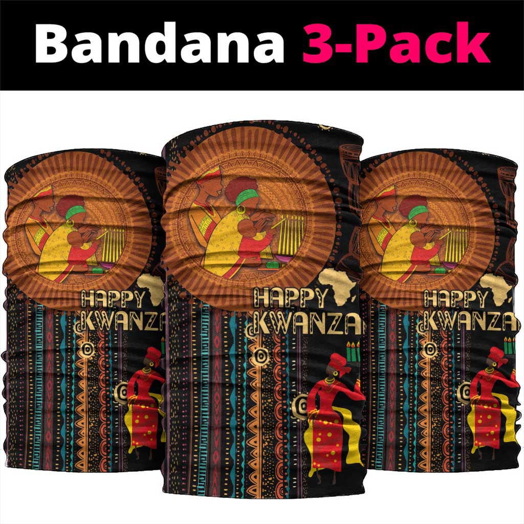 Happy Kwanzaa African Neck Gaiter - Tribal Pattern LT03