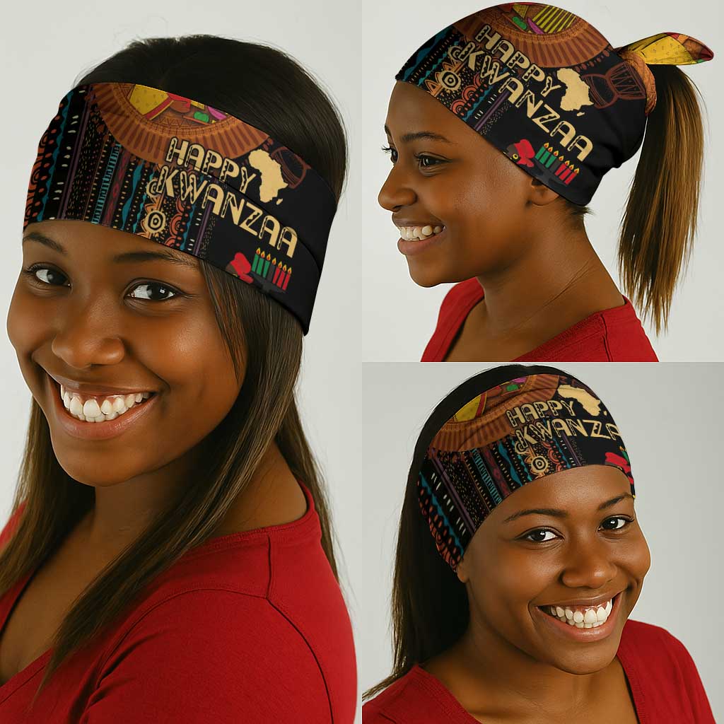 Happy Kwanzaa African Neck Gaiter - Tribal Pattern LT03