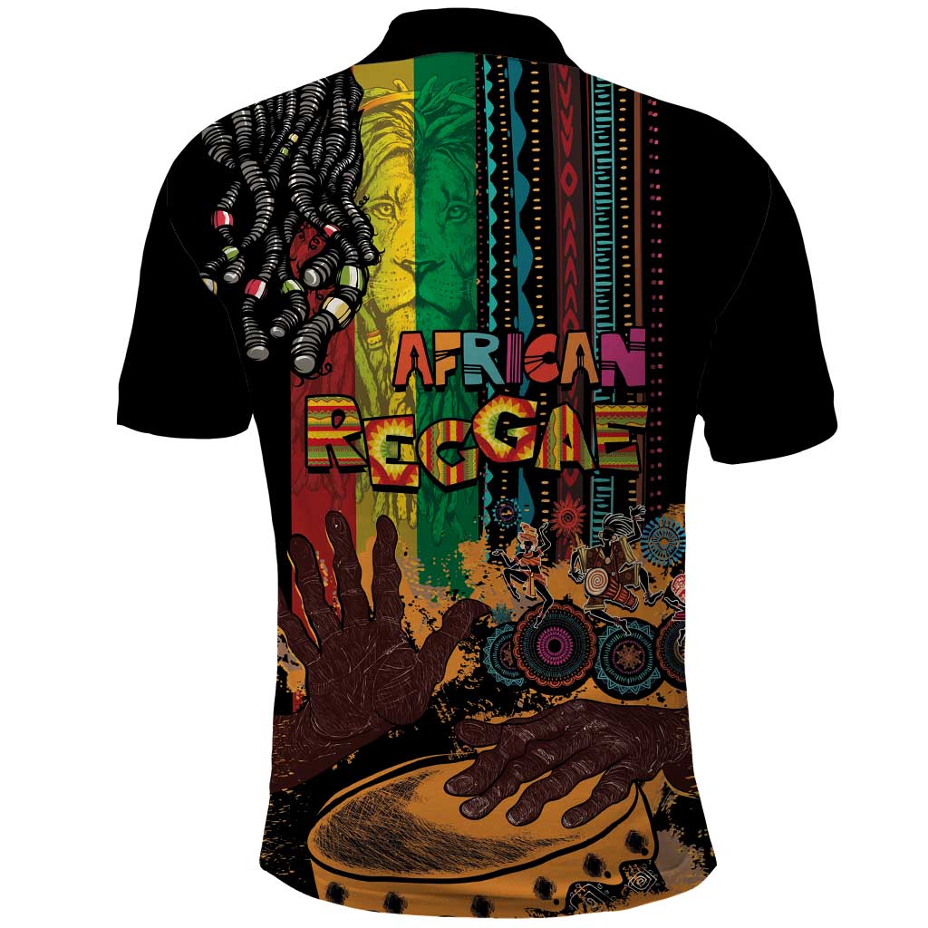 Afro-Caribbean Polo Shirt African and Reggae Art Music - African Pride