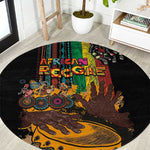 Afro-Caribbean Round Carpet African and Reggae Art Music - African Pride