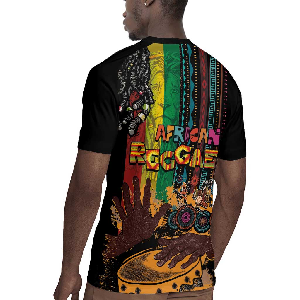 Afro-Caribbean Rugby Jersey African and Reggae Art Music - African Pride