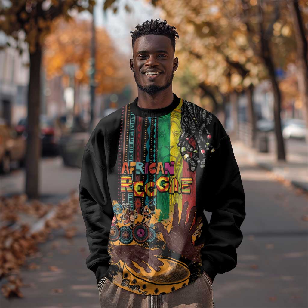 Afro-Caribbean Sweatshirt African and Reggae Art Music - African Pride