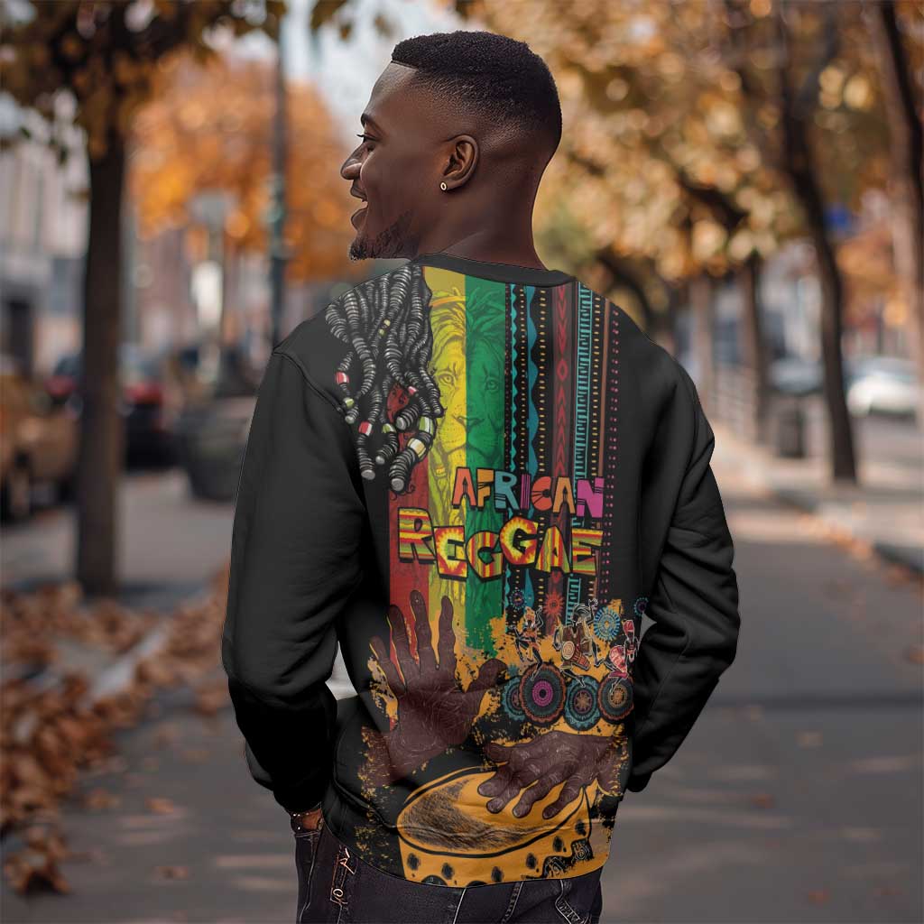 Afro-Caribbean Sweatshirt African and Reggae Art Music - African Pride