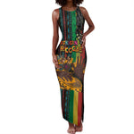 Afro-Caribbean Tank Maxi Dress African and Reggae Art Music - African Pride