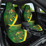 Afro Jamaica Independence Day Car Seat Cover Swallow-tail Hummingbird with Tropical Plants - African Pride