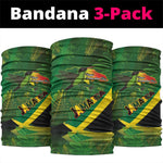 Afro Jamaica Independence Day Neck Gaiter Swallow-tail Hummingbird Tropical Plants LT03