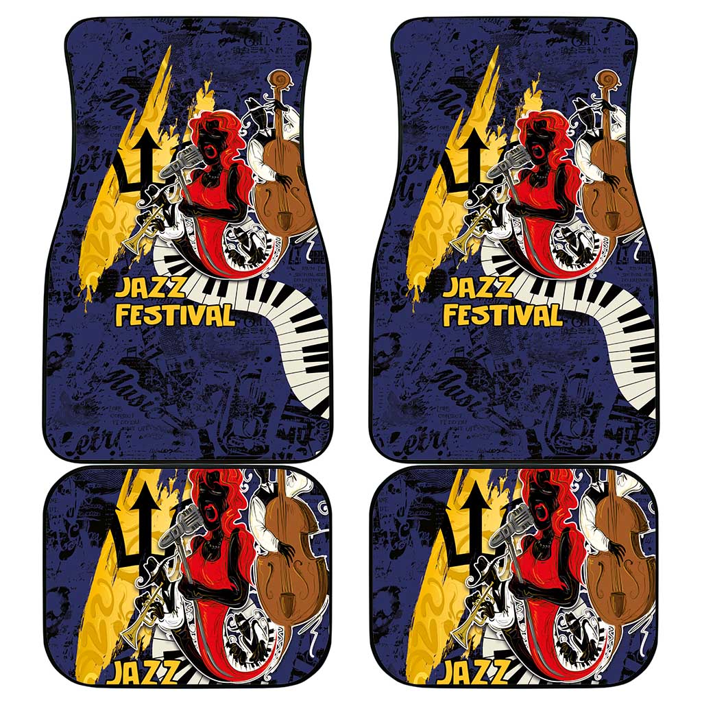 Afro-Barbados Jazz Festival Car Mats Abstract Jazz Art