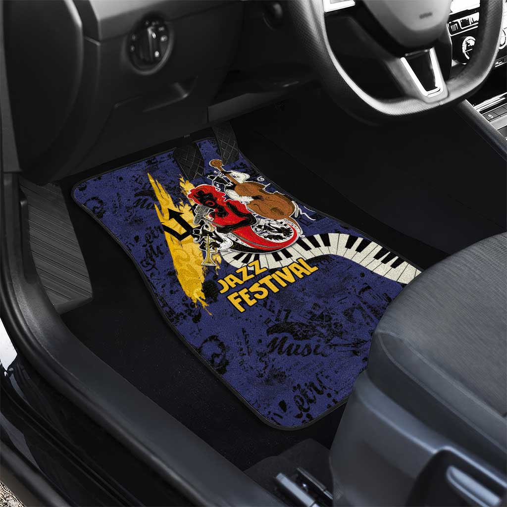 Afro-Barbados Jazz Festival Car Mats Abstract Jazz Art