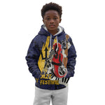 Afro-Barbados Jazz Festival Kid Hoodie Abstract Jazz Art