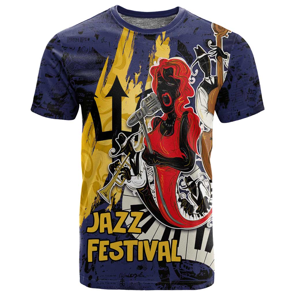 Afro-Barbados Jazz Festival T shirt Abstract Jazz Art