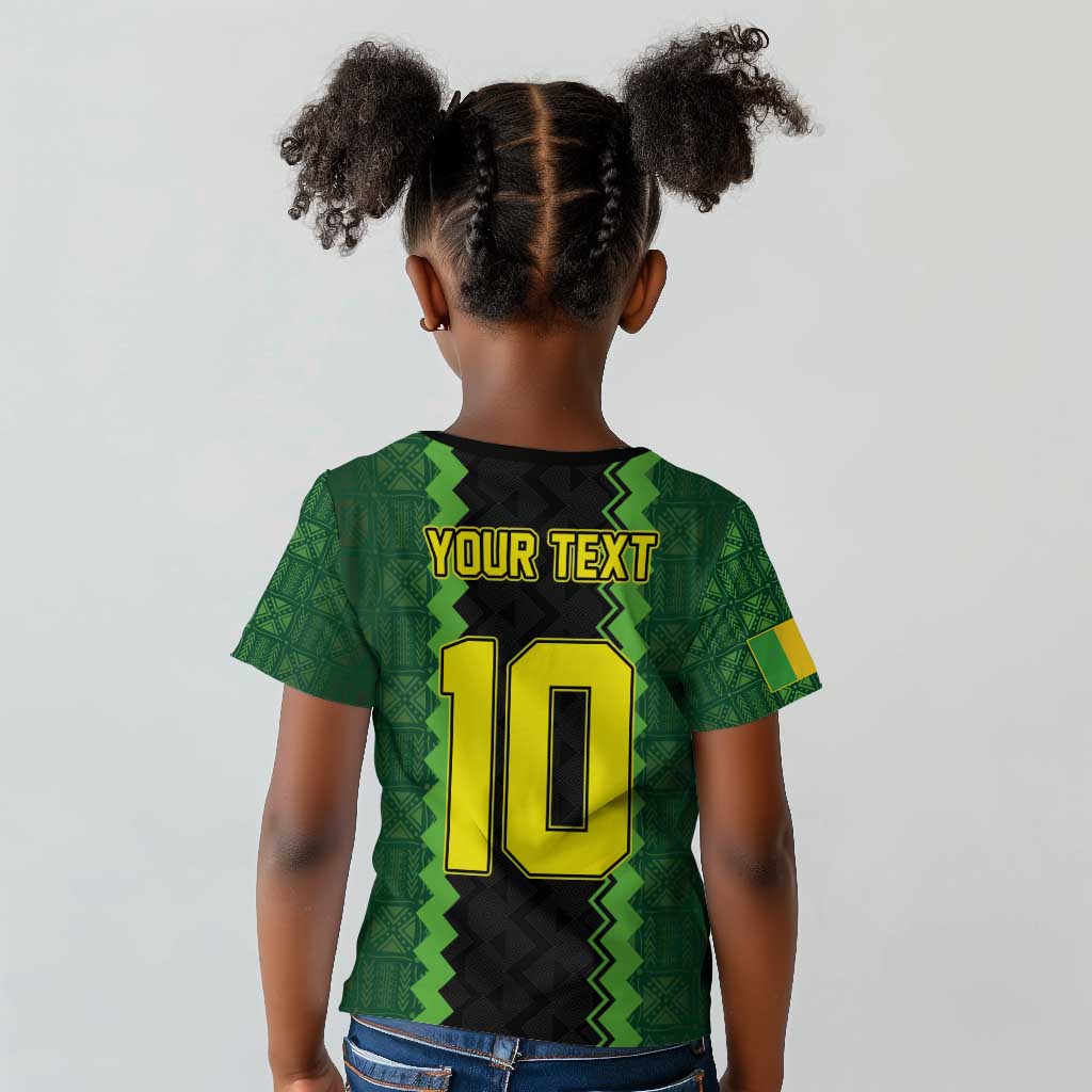 Custom Mali Football Kid T shirt Les Aigles-Green, Gold & Red