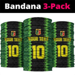 Custom Mali Football Neck Gaiter Les Aigles-Green, Gold & Red LT03